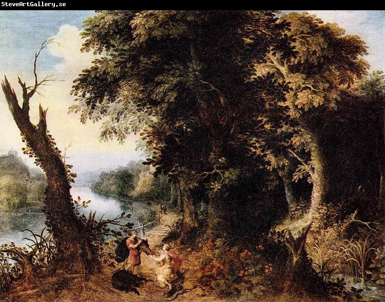 Abraham Govaerts Landscape with Diana Receiving the Head of a Boar